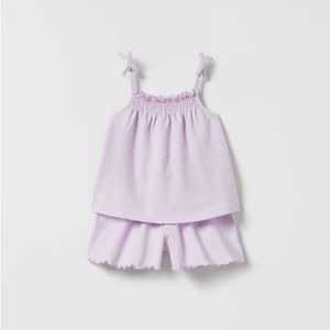 🩷👶🏼 Zara Two Piece Purple Set 12M-18M
